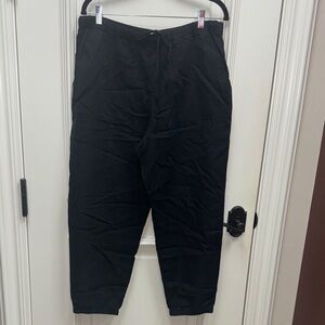 Zara jogger artist painter pants crop capri Black trousers lounge casual track